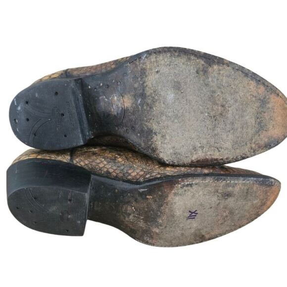 Tony Lama 8114 Vintage Python Cowboy Boots Men’s 9E Exotic Western - Picture 9 of 11